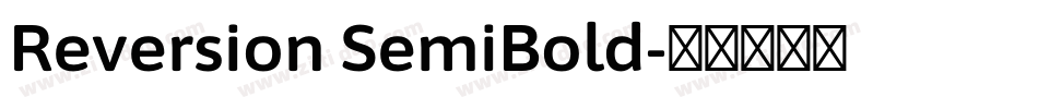 Reversion SemiBold字体转换